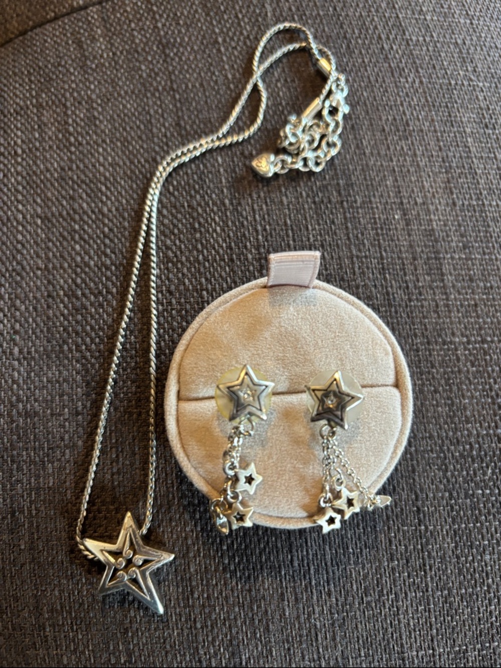 Brighton star necklace and earrings